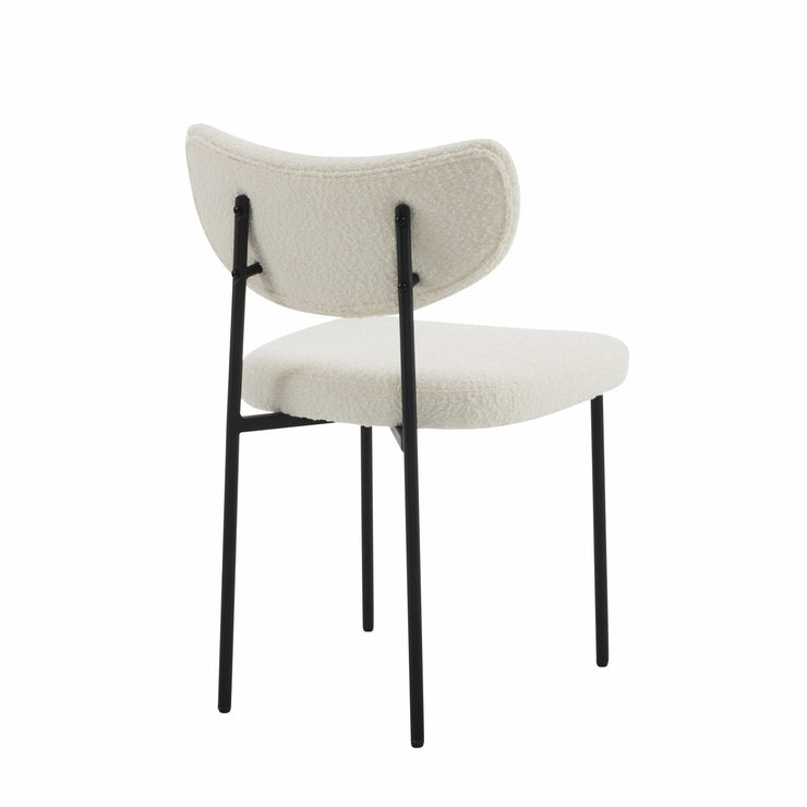 Set Of 2 Luca Designer Upholstered Boucle Dining Chair