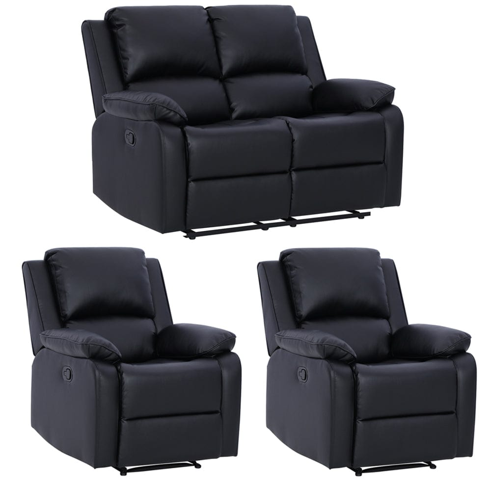 Bonded leather recliner discount sofa