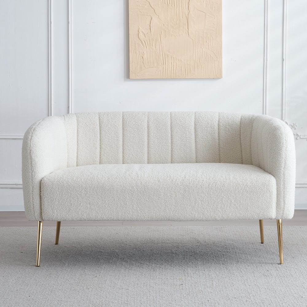 White couch and deals loveseat