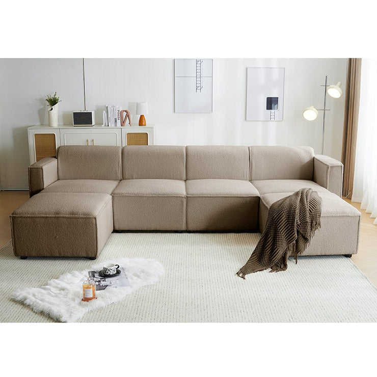 Tessa Modular 4 Seater Sofa with 2 Ottomans