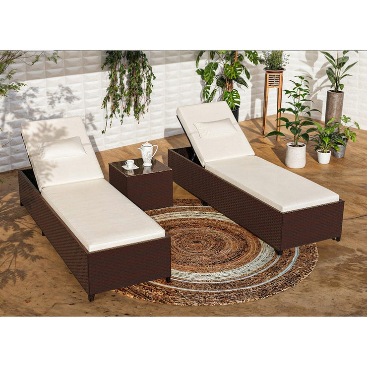 Vancouver Rattan Sun Lounger Set