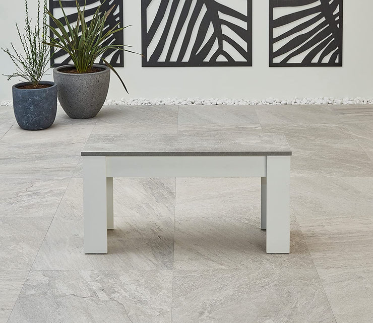 Orsa Rectangle Concrete Effect Grey Dining Bench