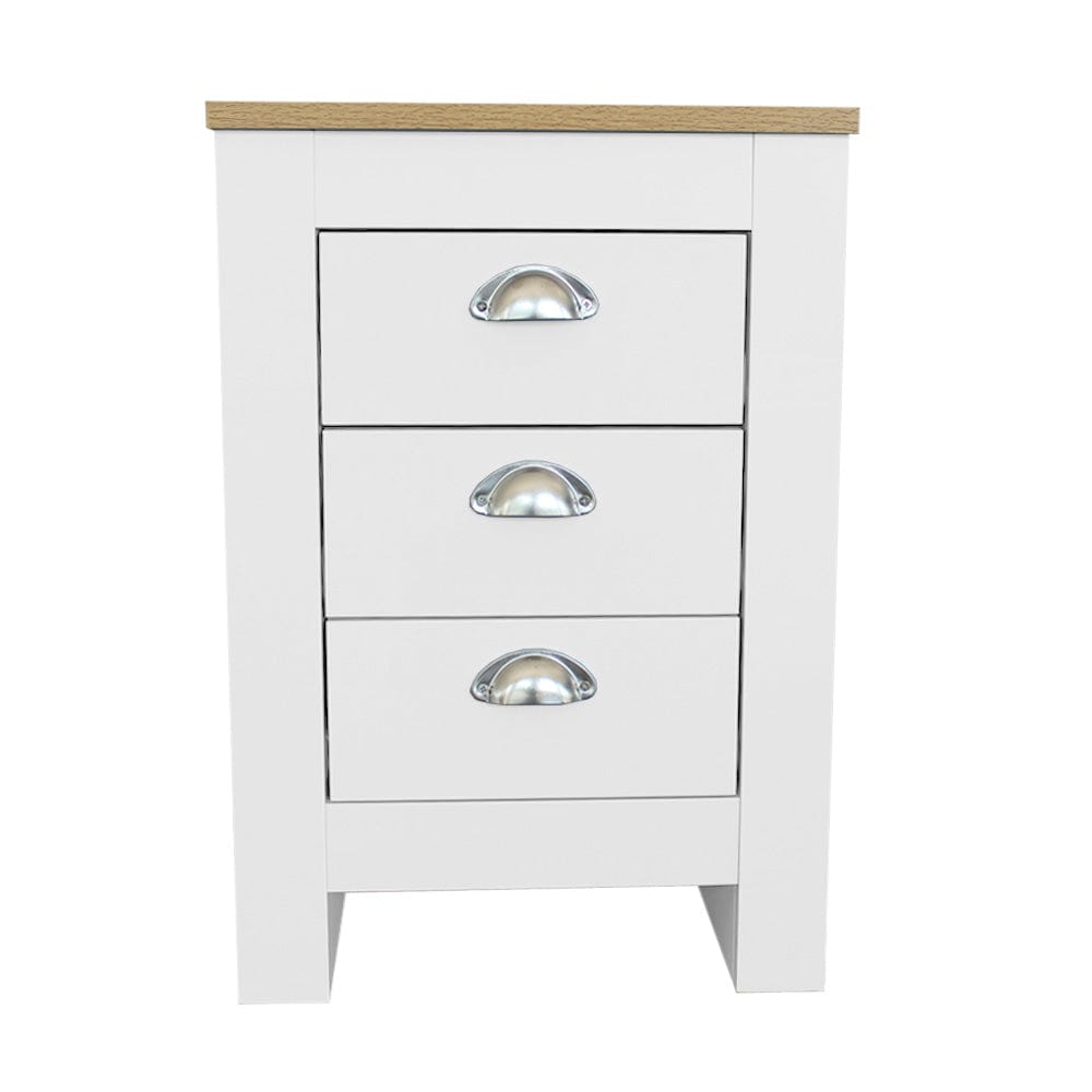 Heritage 3 Drawer Bedside Table Bedside Cabinet