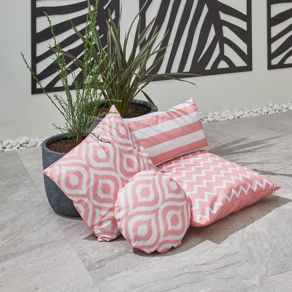 Ashcraft Waterproof Scatter Cushion Set in Pink Pattern