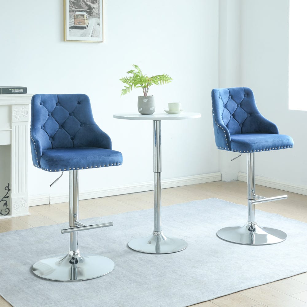 Swivel velvet online bar stools