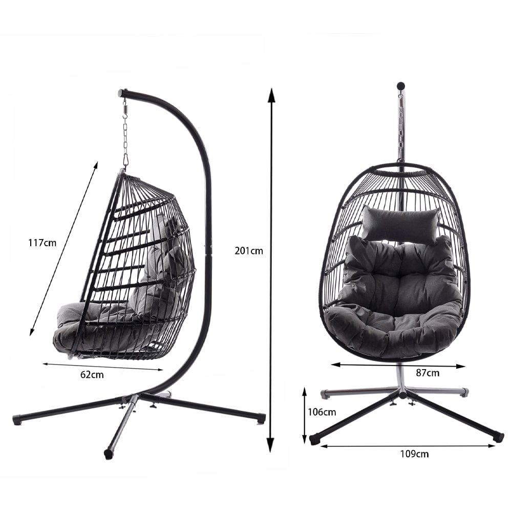 Hanging egg chair dimensions sale